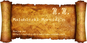 Malobiczki Marcián névjegykártya